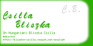 csilla bliszka business card